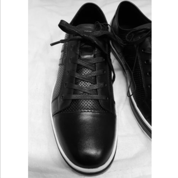 Kenneth Cole Black Leather Lace Up Shoes 9.5 - Picture 6 of 8